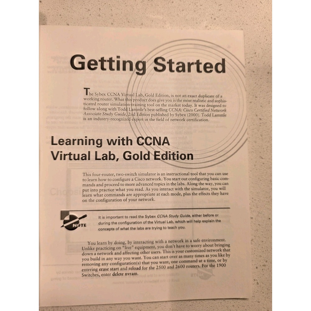 Sybex CCNA Virtual Lab e-Trainer Exam 640-507 Todd Lammle Network -Gold - Picture 4 of 5